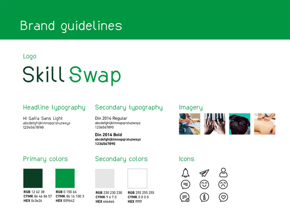 a branding guidelines sheet